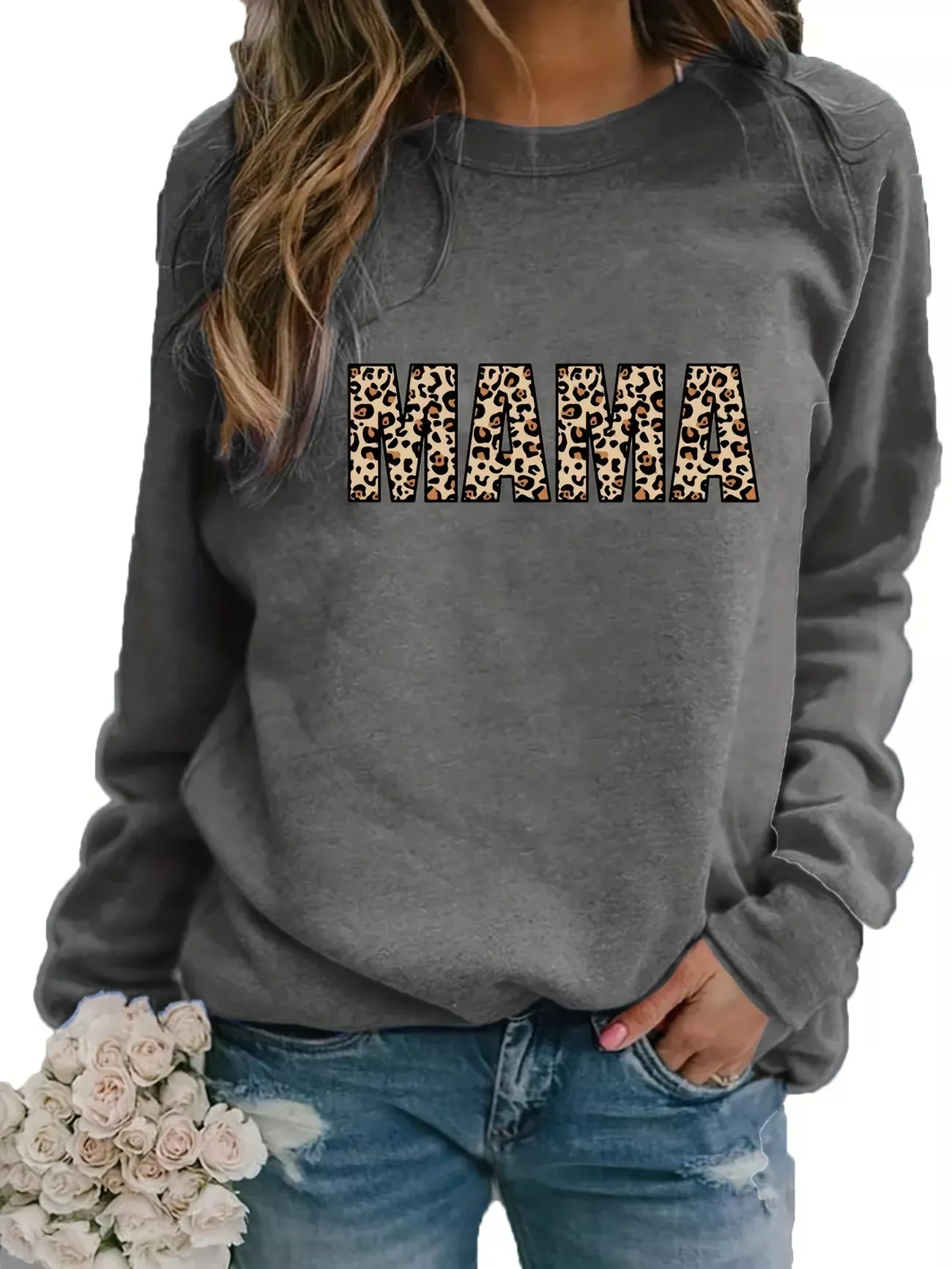 Print Pullover Sweatshirt, Casual Long Sleeve Crew Neck Sweatshirt