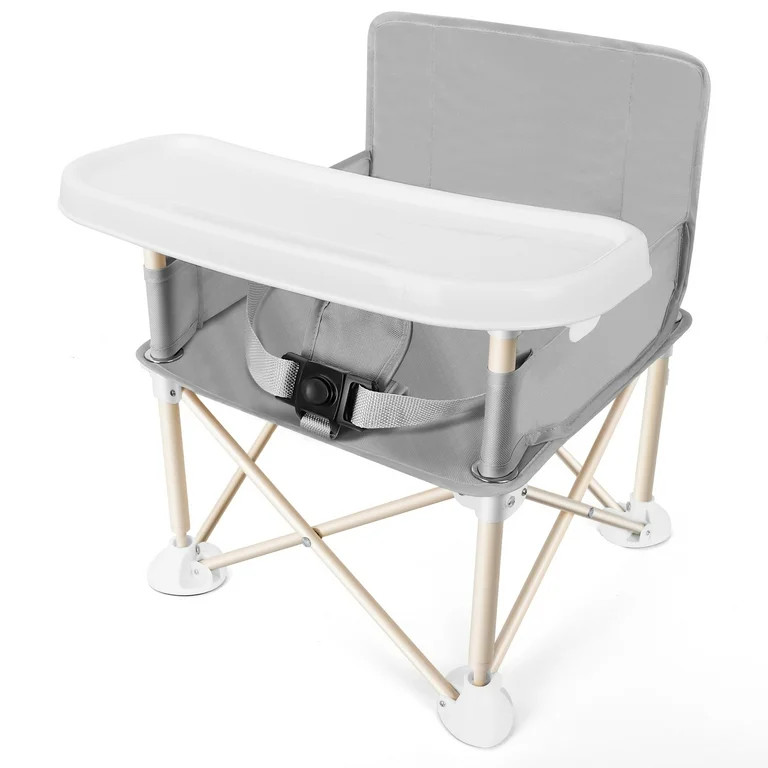 Portable Baby Travel Booster Seat, Compact Folding Eating Camping Beach Lawn Chair with Removable... | Walmart (US)