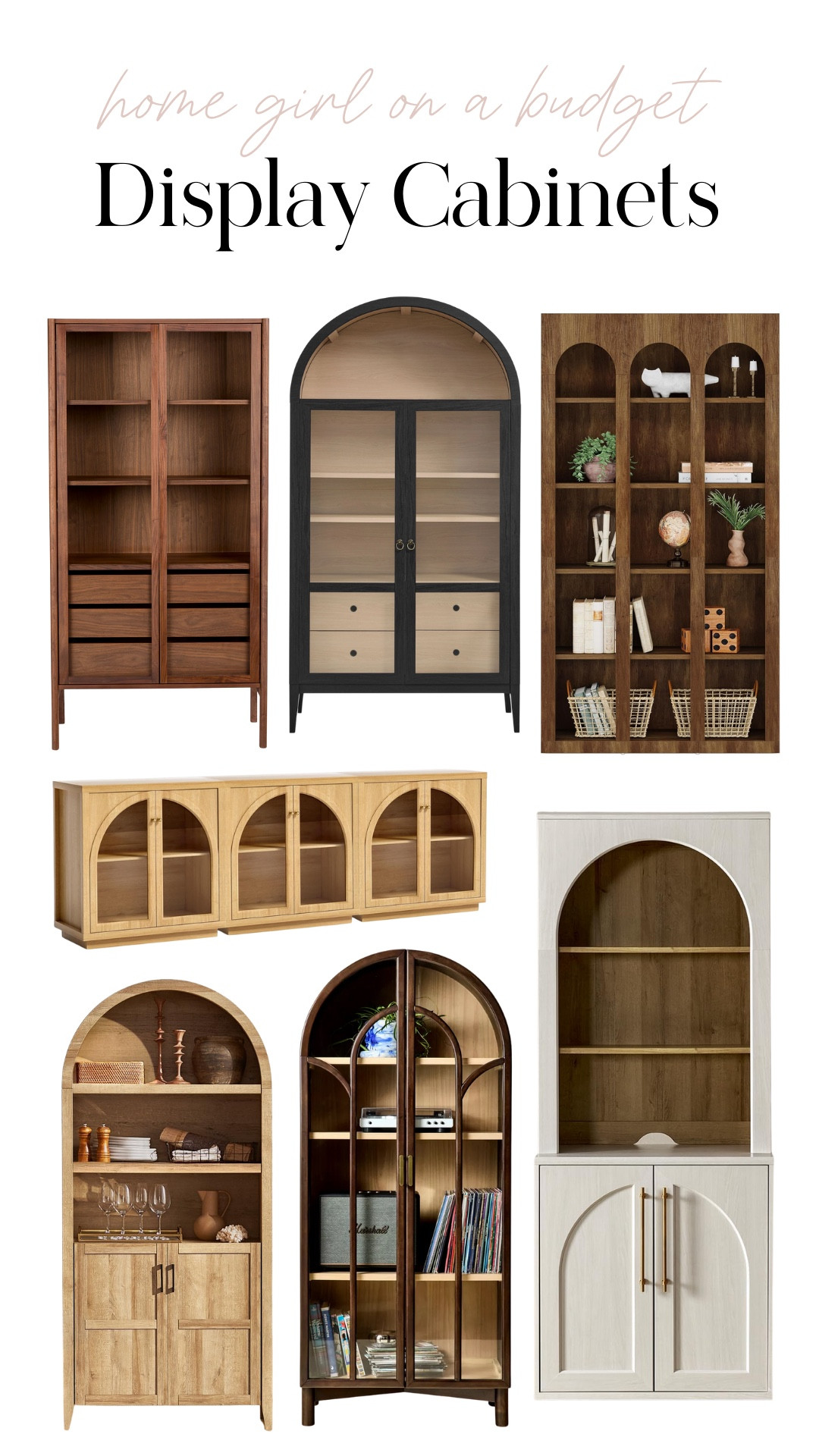 Display cabinet, arch cabinet

#LTKHome