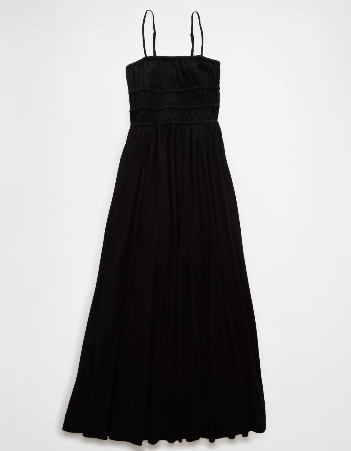 AE Sunchaser Knit Smocked Bodice Midi Dress | American Eagle Outfitters (US & CA)