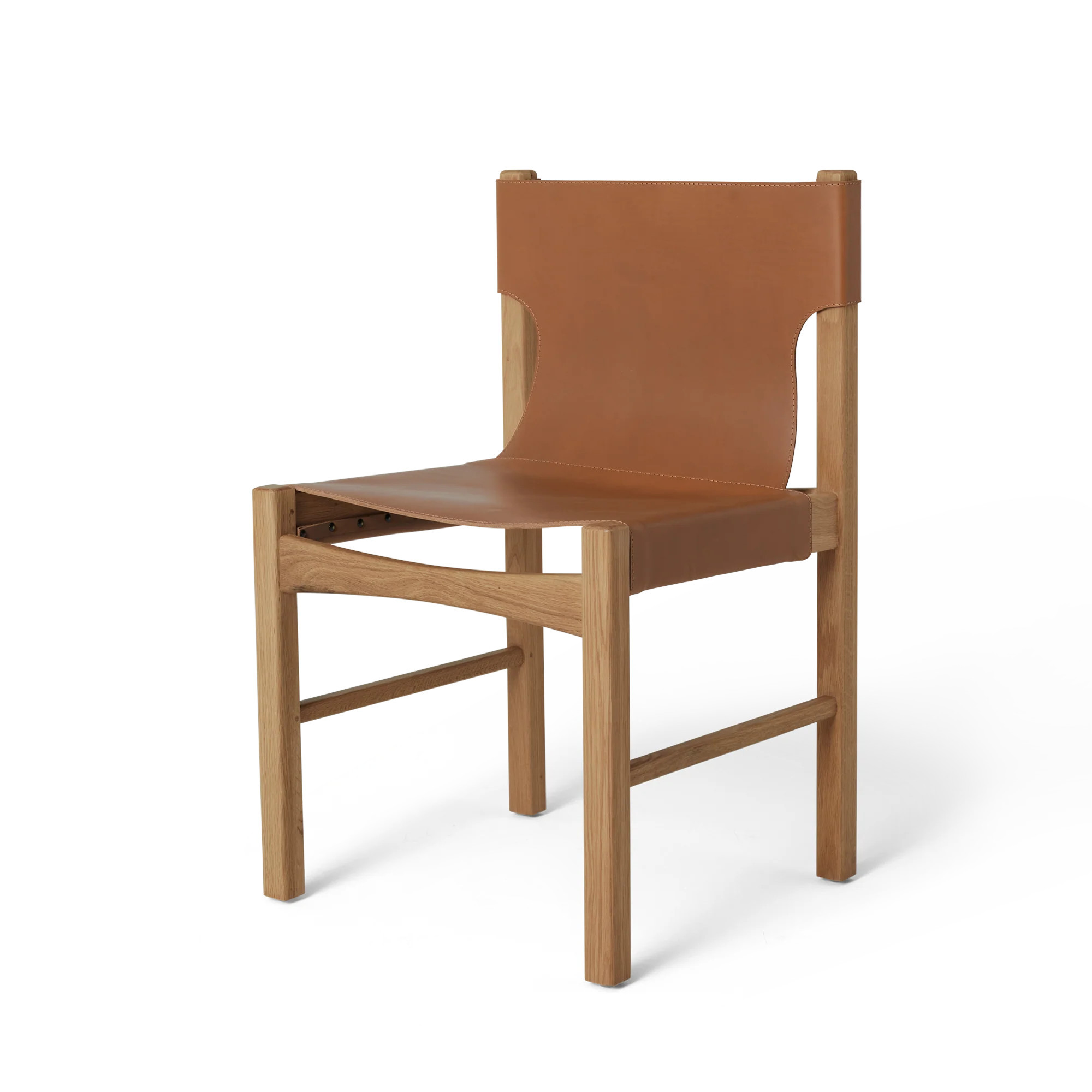 Henrik Dining Chair in cherry wood with Full Grain Leather Seat | Hati Home