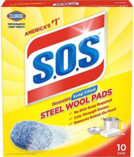 S.O.S-10002 , Steel Wool Soap Pads, 10 Ct | Amazon (US)