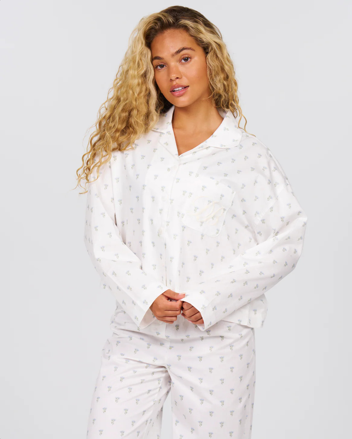 Elizabeth Sleep Top - Powder Blue | Dairy Boy