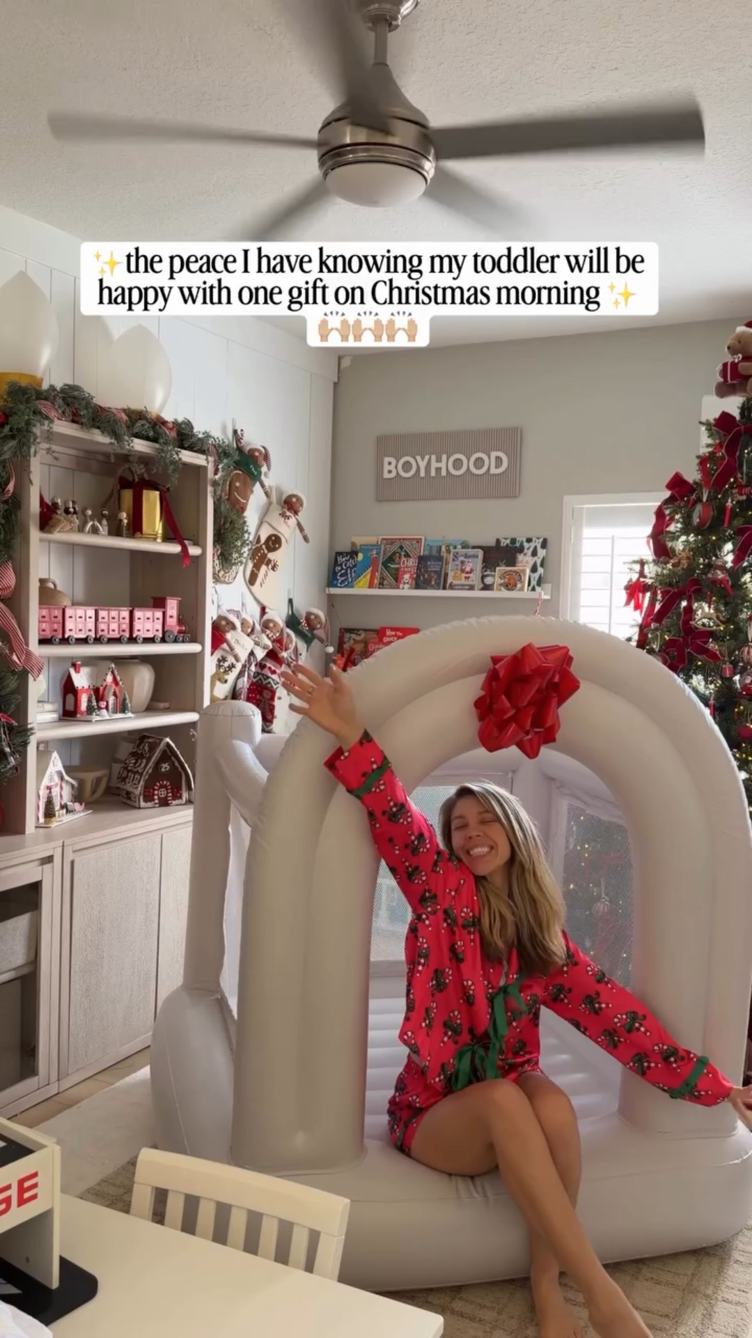 That’s it! Coop doesn’t need a single gift more 🙌🏼👏🏼 We love love love @playsmol to the moon and back!! Find Coop’s Mini Bounce House at @target in the Morning Magic display or 

comment SHOP & I’ll send it to you!! Use delivery, pick up, or ship to get it by Christmas!!! 

#giftfortoddlers #toddlergifts #playsmol #bouncehouse #kidschristmas