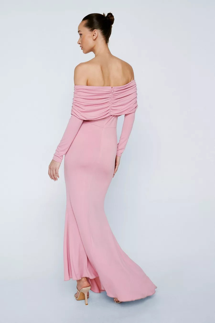 Fold Over Bardot Long Sleeved Dress | Nasty Gal UK (+IE)