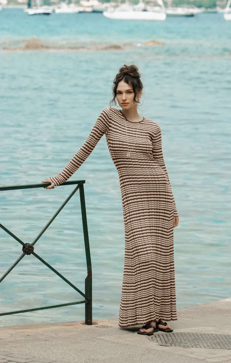Rosetta Striped Rib Midi Dress | Z Supply