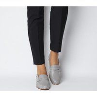 Office Flutter Loafer GREY LEATHER ROSE GOLD RAND | OFFICE London (UK)