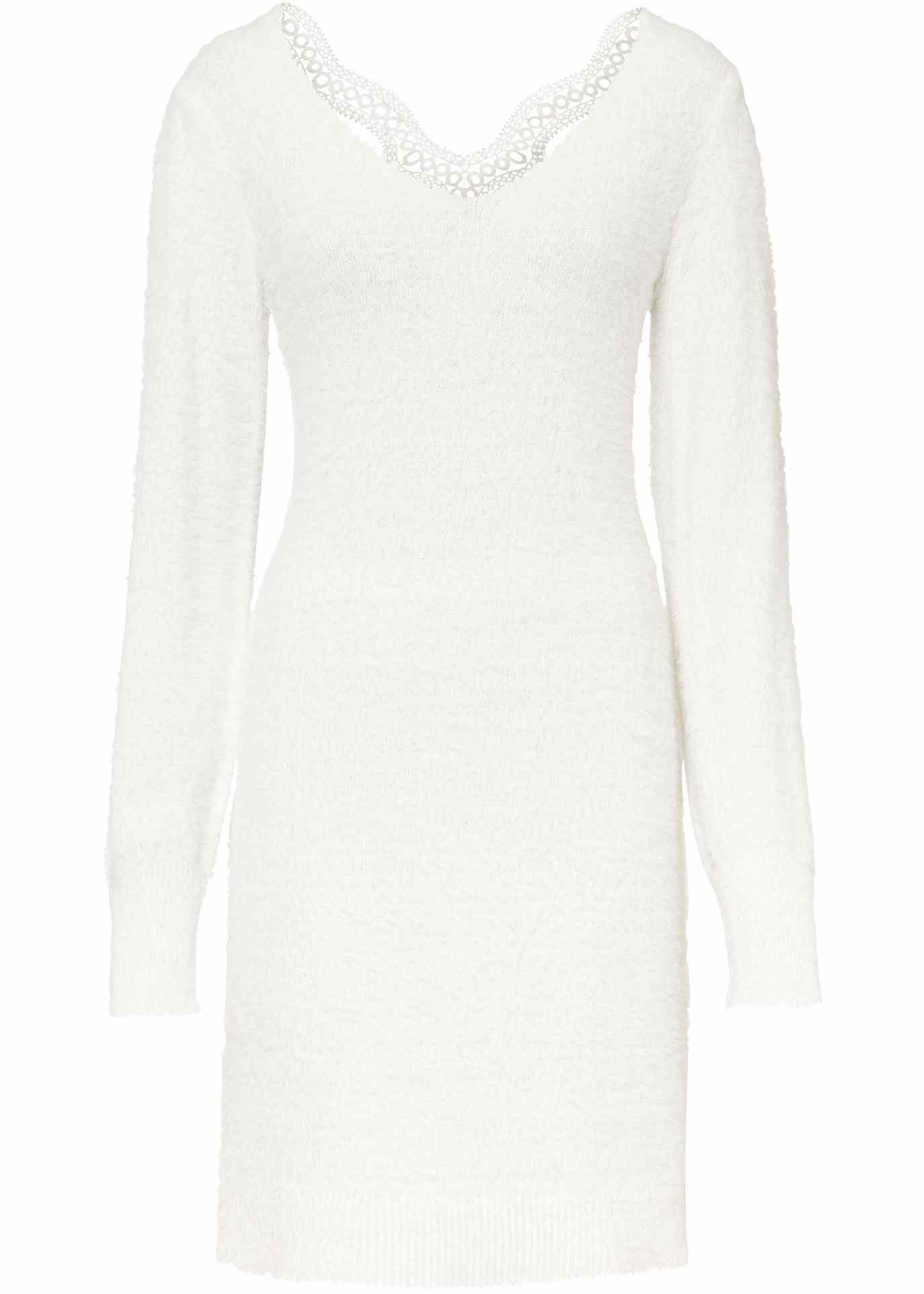 Robe en maille à dentelle taille courte, T.C. | Bonprix FR