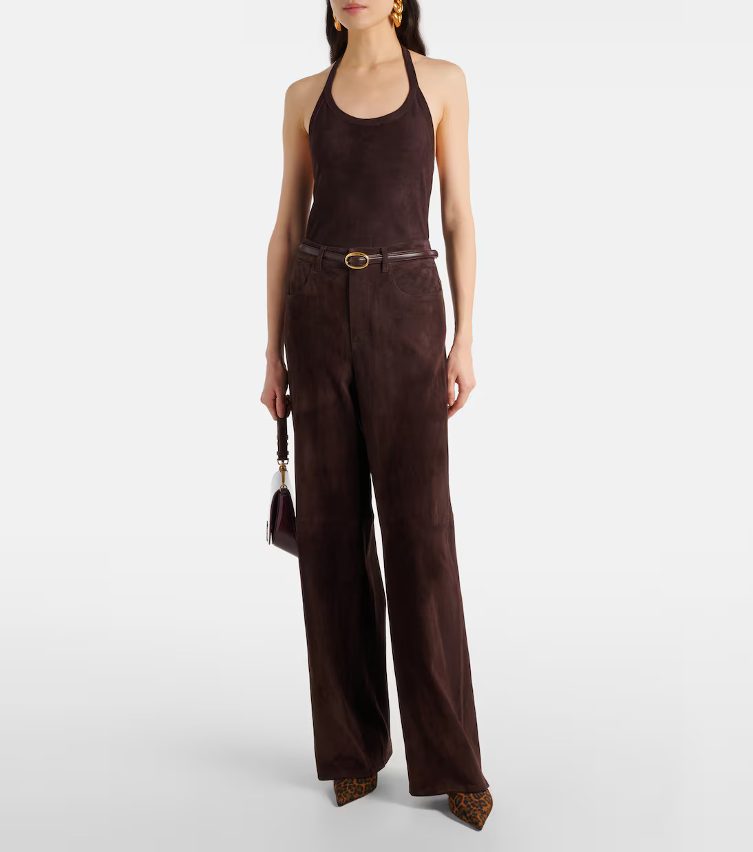 Suede halterneck top | Mytheresa (US/CA)