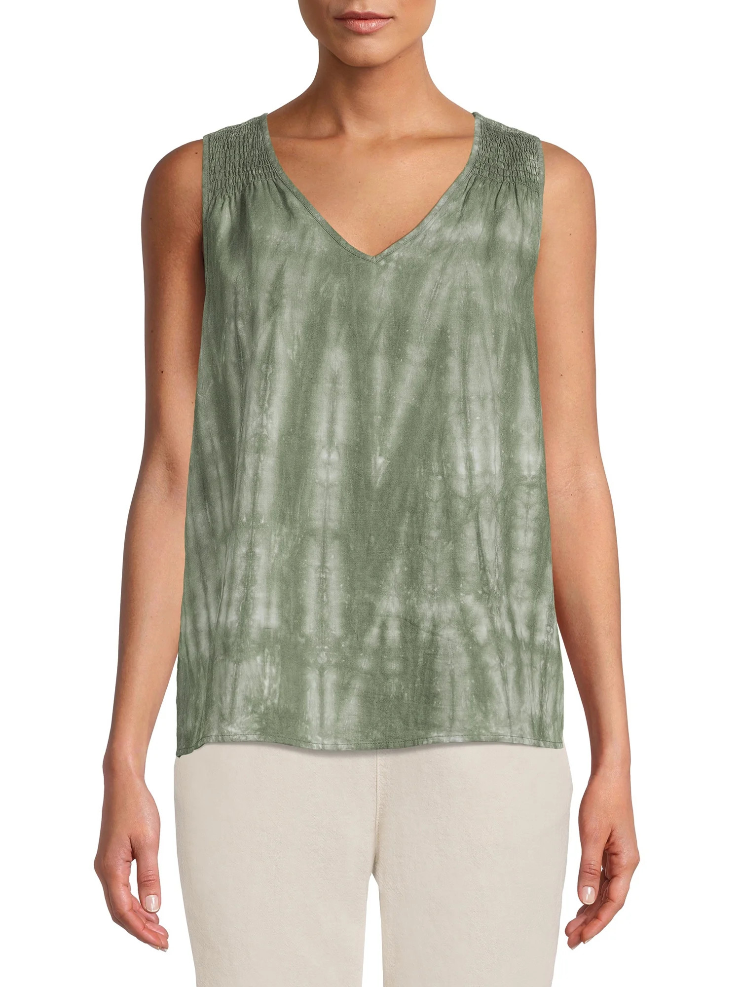 Time and Tru Women's V-Neck Tank Top, Sizes XS-XXXL | Walmart (US)