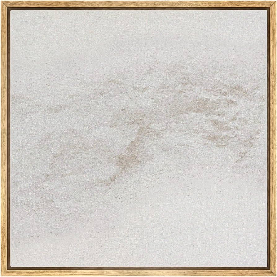 SIGNWIN Framed Canvas Print Wall Art Pastel White Paint Stroke Landscape Abstract Shapes Illustra... | Amazon (US)