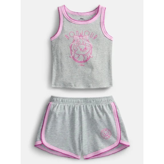 Disney Classics Marie Girls Graphic Tank Top and Matching Shorts Set, 2-Piece, Sizes 4-16 | Walmart (US)