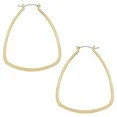 Time and Tru Squared Gold Hoop Earrings for Women | Walmart (US)