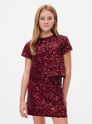 Kids Sequin Velvet Top | Gap (US)