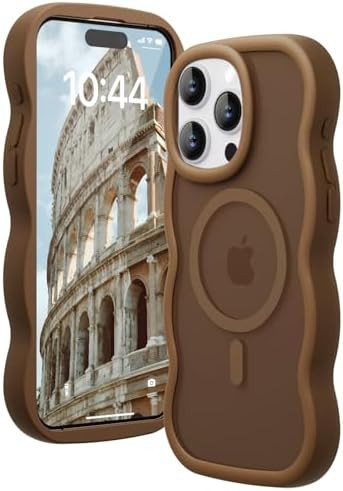 Magnetic for iPhone 13 Pro Case, Compatible with Magsafe Wavy Frame Cute Design Translucent Matte... | Amazon (US)