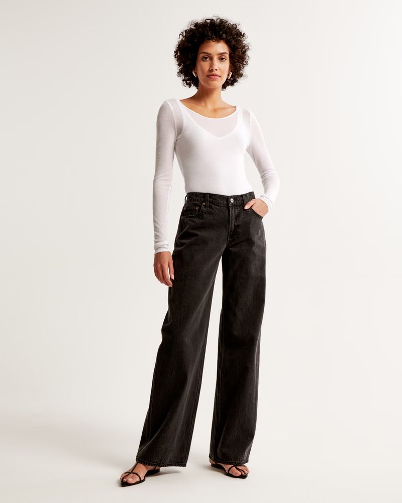 Women's Low Rise Ultra Loose Jean | Women's Bottoms | Abercrombie.com | Abercrombie & Fitch (US)