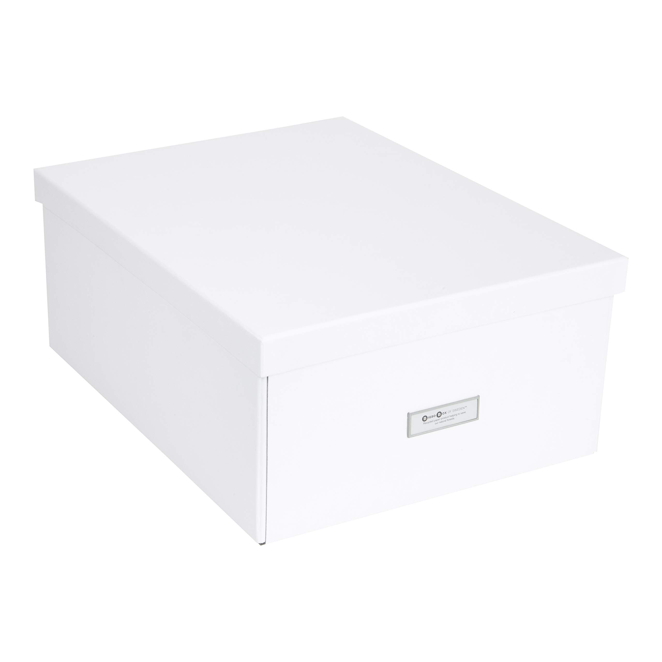 Bigso Katrin Collapsible Storage Box, 13.5 x 17.6 x 7.2 Inches, White | Amazon (US)