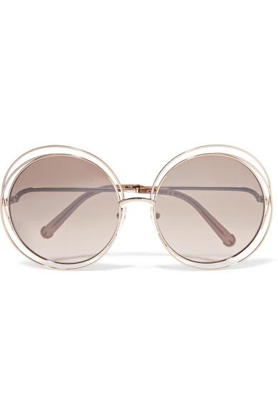 Carlina round-frame gold-tone sunglasses | NET-A-PORTER (UK & EU)
