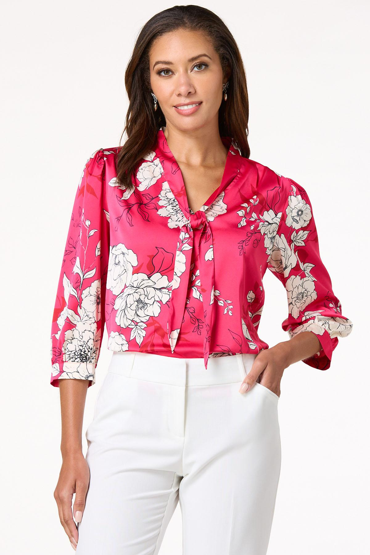 Floral Pink Cosmo Top | Cato Fashions