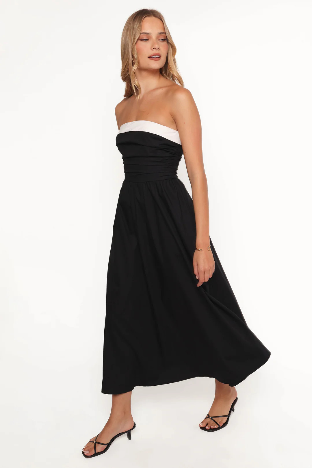 Marais Strapless Midi Dress - Black | Petal & Pup (US)
