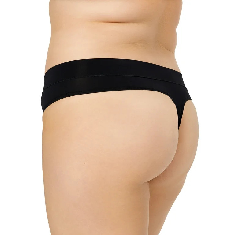 Kindly Yours Women's So Comfy Crossover Waist Thong Panties, 2-Pack - Walmart.com | Walmart (US)