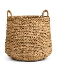 Bloated Basket With Ear Handles | TJ Maxx