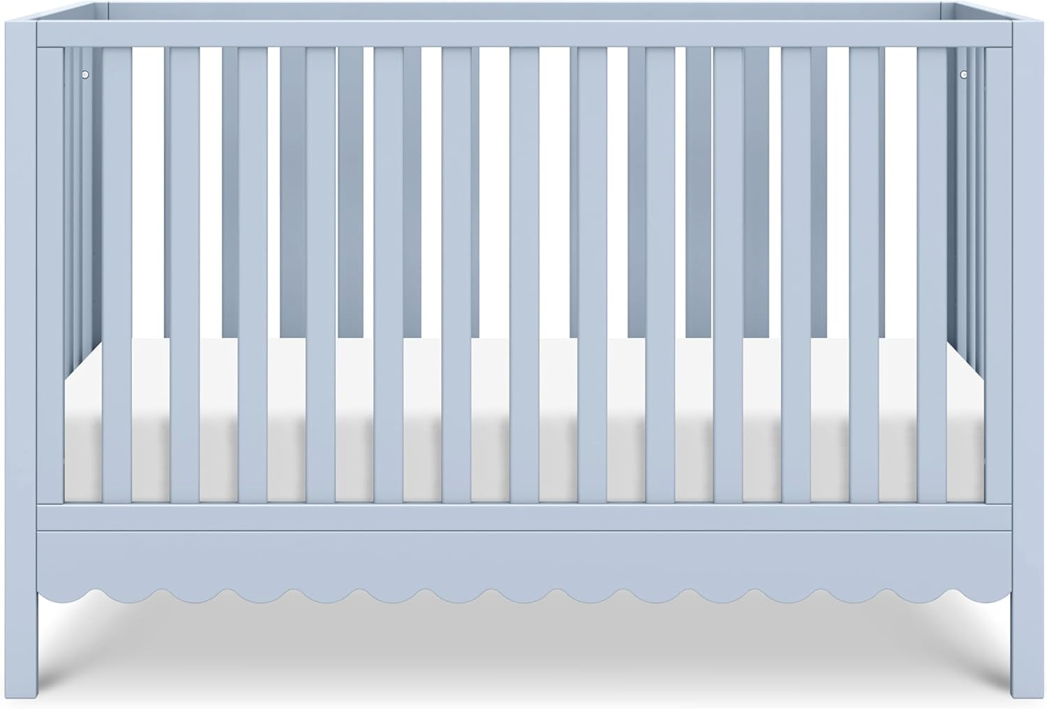 DaVinci Sammy Scallop 4-in-1 Convertible Crib in Powder Blue, GREENGUARD Gold Certified | Amazon (US)