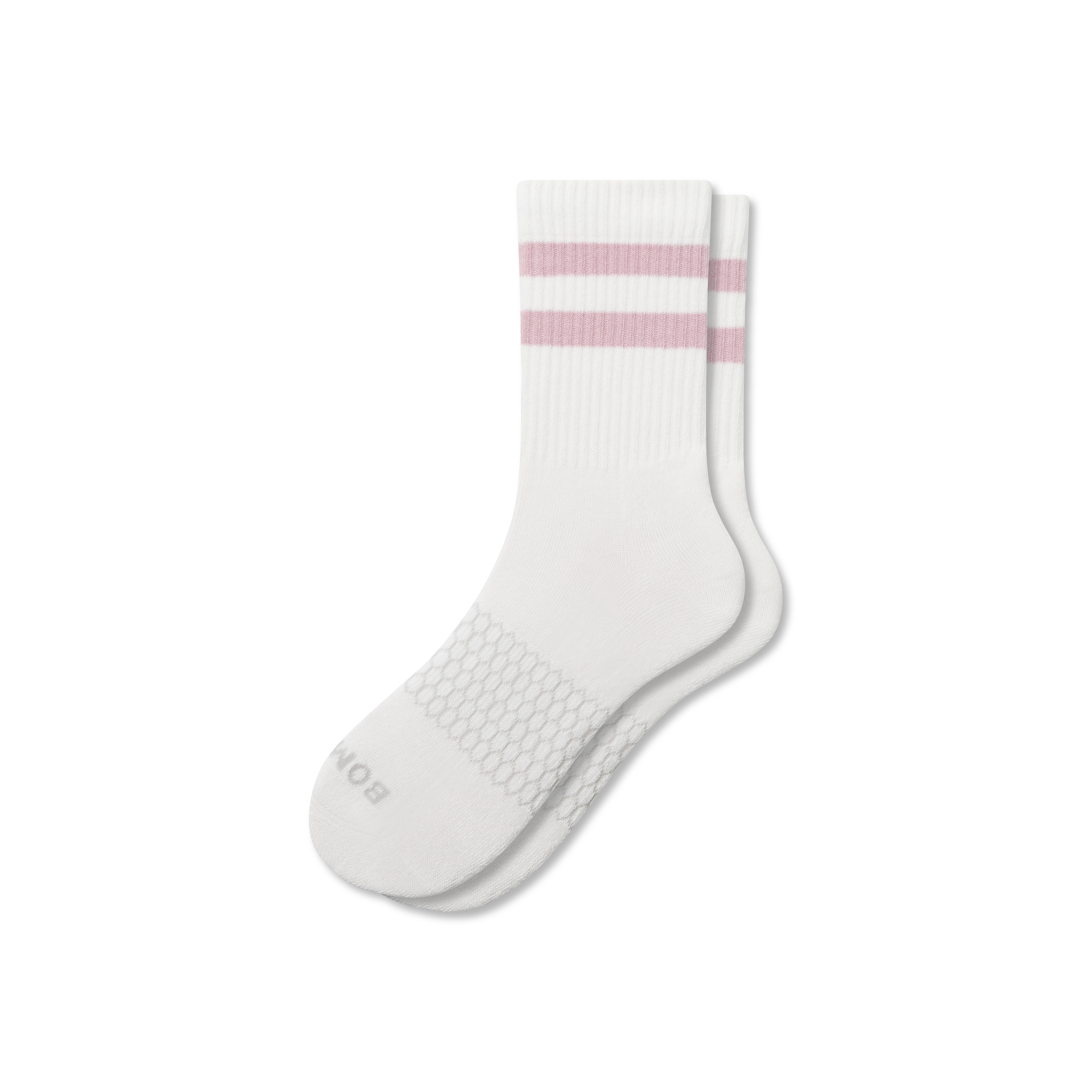 Women's Vintage Stripes Half Calf Socks - Spanish Rose - Large - Cotton Blend - Bombas | Bombas