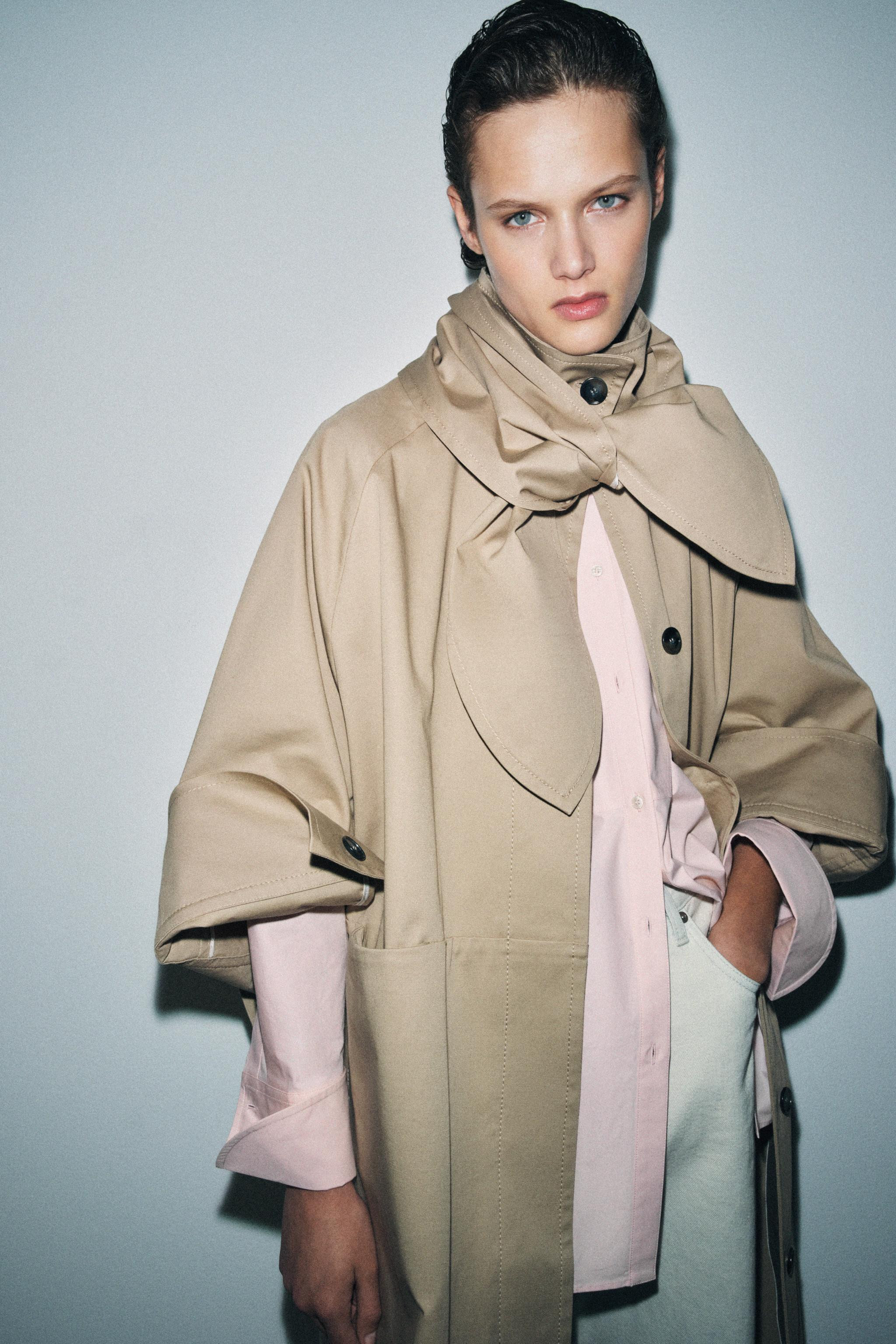 OVERSIZED TRENCH COAT WITH SCARF ZW COLLECTION LIMITED EDITION | Zara US