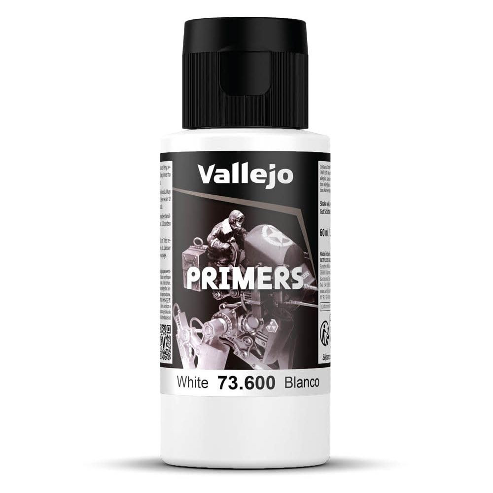 Vallejo - Surface Primer Color | White Acrylic Primer 60 ml (2.02 fl.oz.) | Matte Finish and Fast... | Amazon (US)