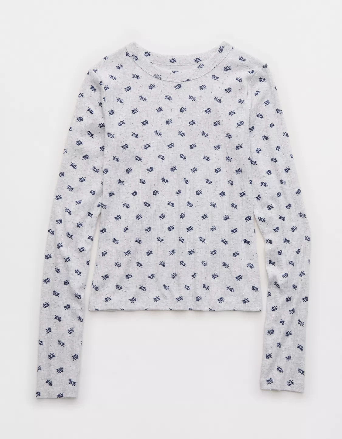 Aerie Pointelle Long Sleeve Top | American Eagle Outfitters (US & CA)