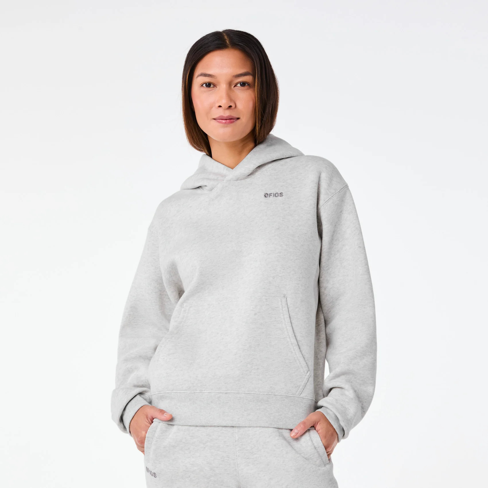 Women’s Off-Shift Hoodie Sweatshirt™ - Heather Grey · FIGS | FIGS