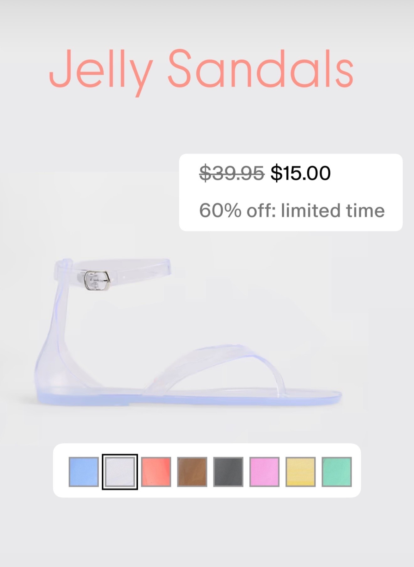 GAP jelly sandals 60% off

#LTKSaleAlert #LTKSeasonal
