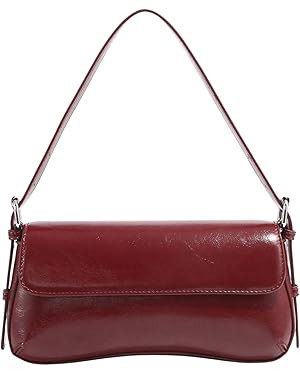 Verdusa Women's Y2K Trendy Purse Hobo Bags Faux Oiled Leather Tote Handbag Flap Underarm Shoulder... | Amazon (US)