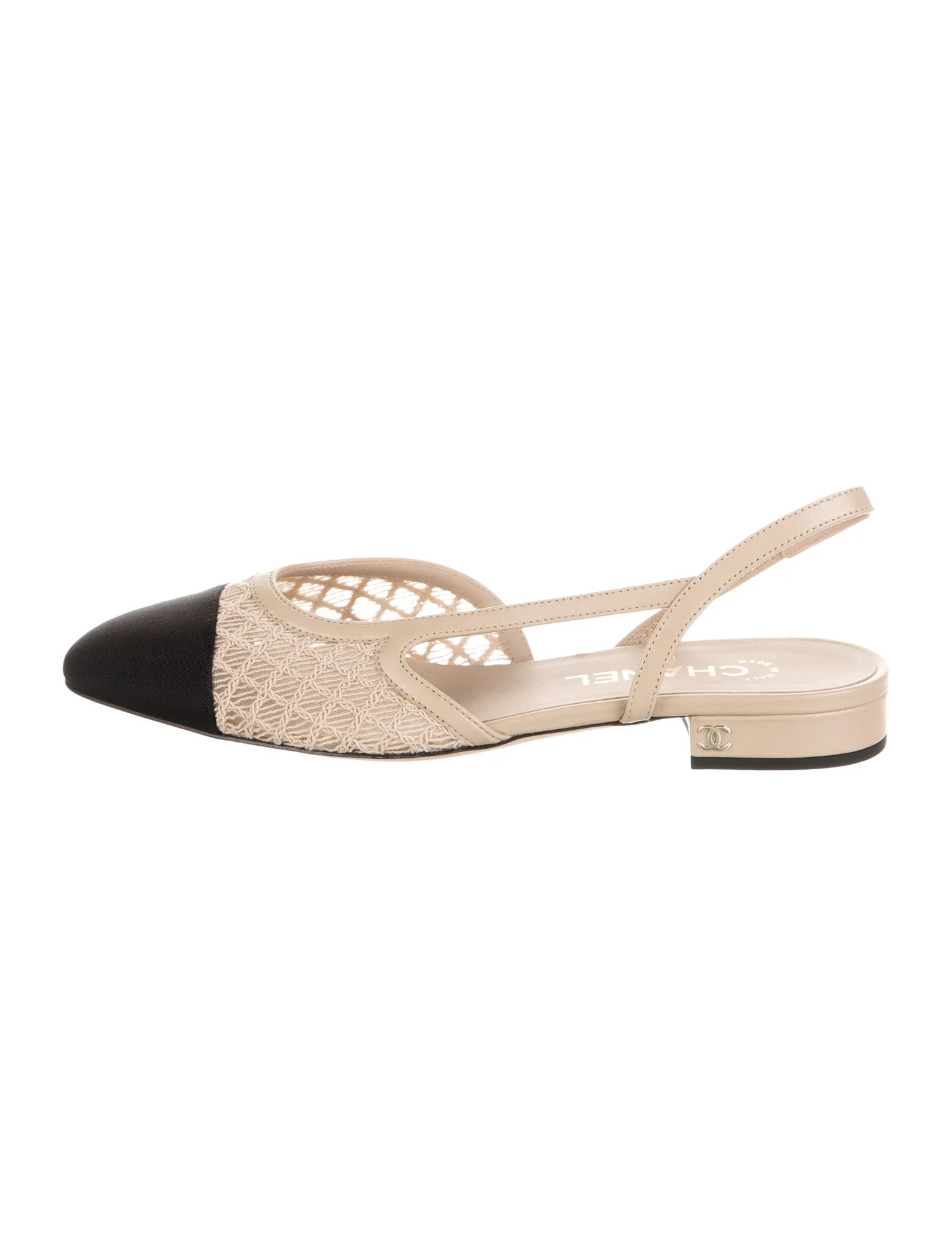 Interlocking CC Logo Slingback Flats | The RealReal