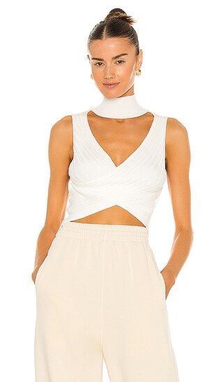 Alora Wrap Top in White | Revolve Clothing (Global)