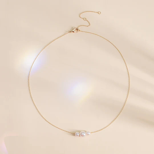 Durham Pearl Trio Necklace | Birdy Grey