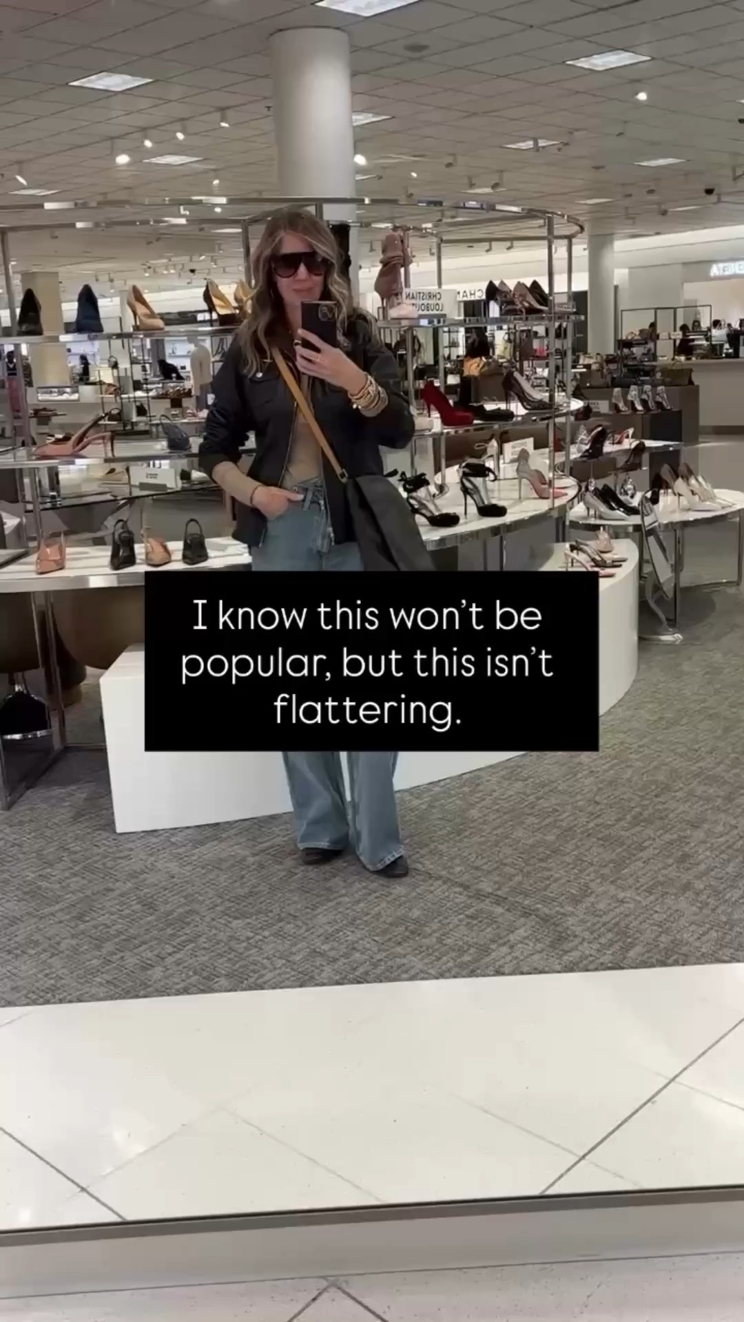 I know this feels counterintuitive — but longer, shapeless tops usually do the opposite of what you want them to do.