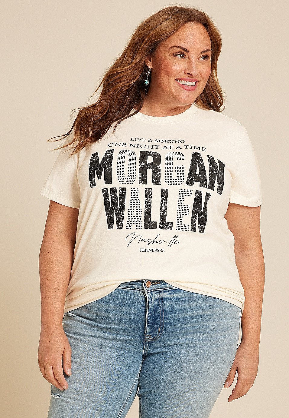 Plus Size Morgan Wallen Oversized Fit Graphic Tee | Maurices