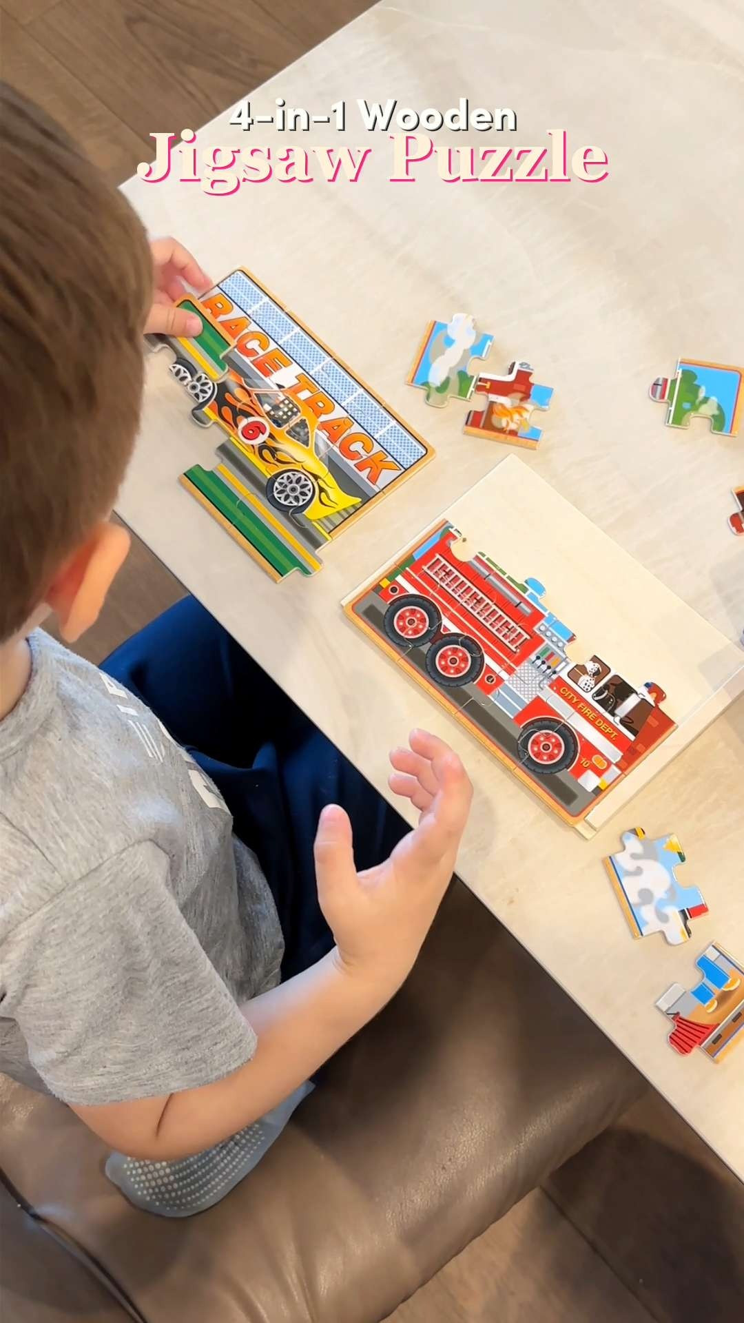 Keep their puzzles organized and their minds growing! 🧠 This clever wooden set includes four themed puzzles that store neatly away in their own divided carry case. Great gift ideas for curious little ones who love animals, vehicles, or dinosaurs and need a fun screen-free activity! 🚗  #MelissaAndDoug #EducationalToys #ScreenFreePlay #ToddlerActivities #LearningThroughPlay #GiftIdeasForKids 

#LTKmomlife #LTKBaby #LTKKids