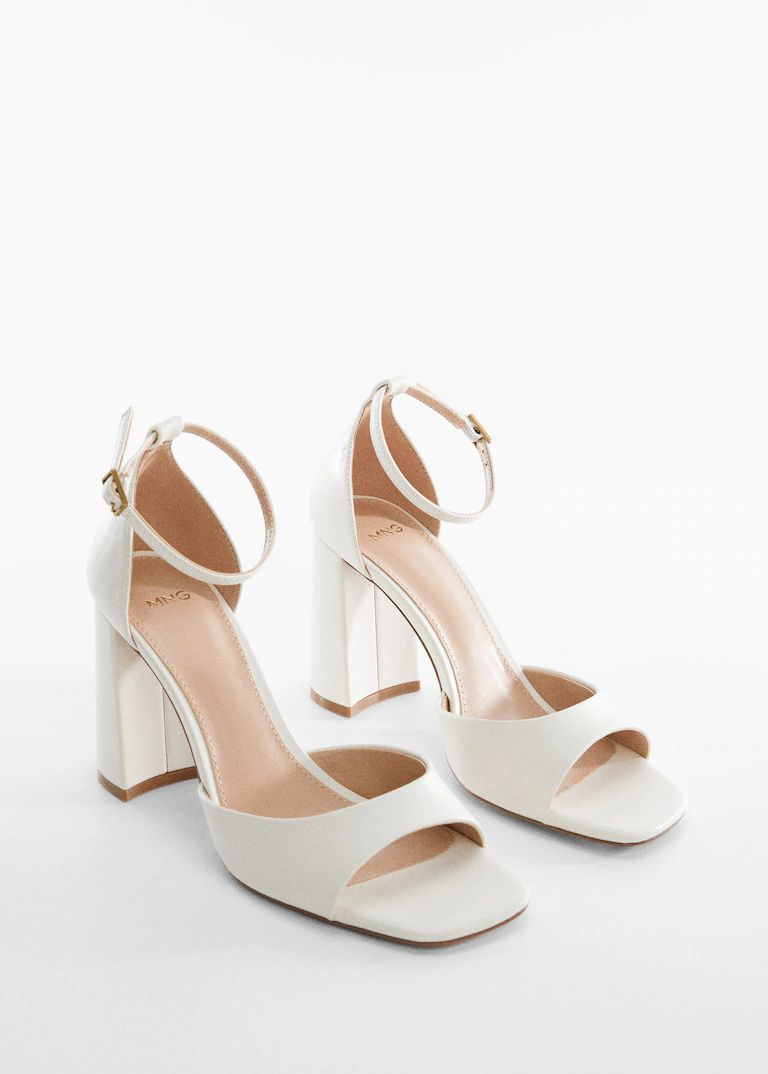 Wide heel sandal with bracelet -  Women | Mango United Kingdom | MANGO (UK)