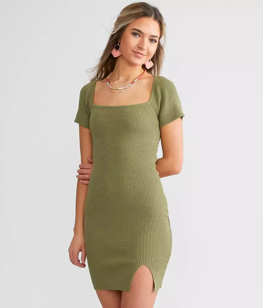 b SYDNEY Square Neck Mini Dress | Buckle