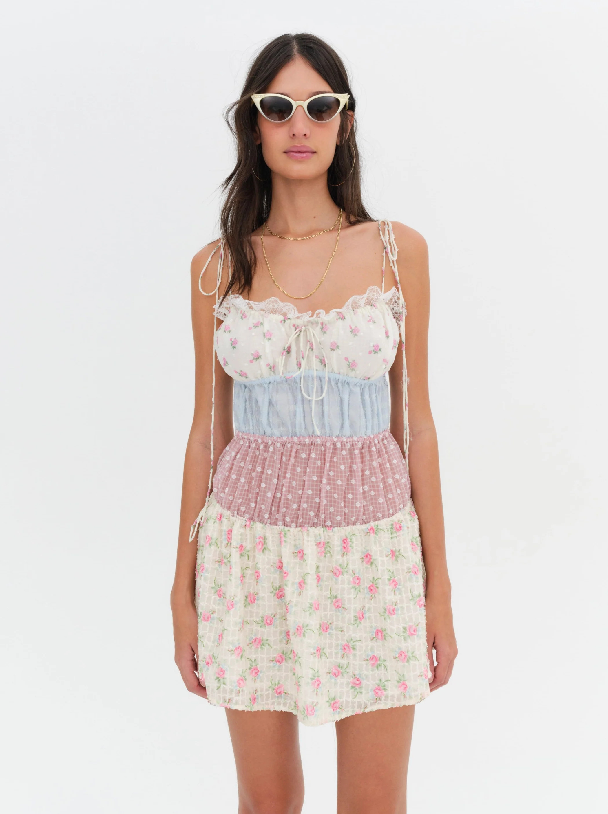Elula Mini Dress — Multi | For Love & Lemons