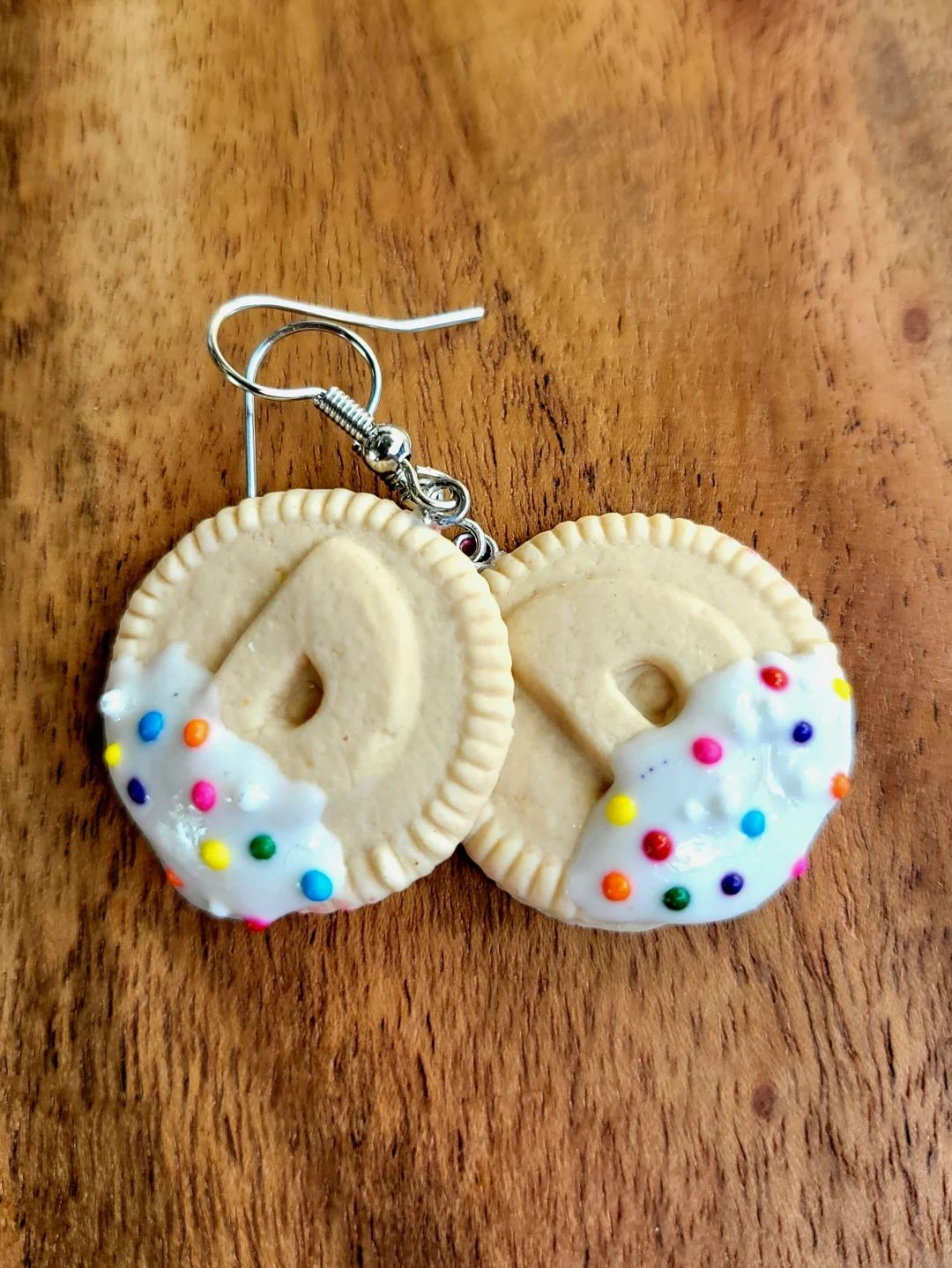 Cookie Earrings Icing Earrings Sprinkle Earrings Vanilla - Etsy | Etsy (US)