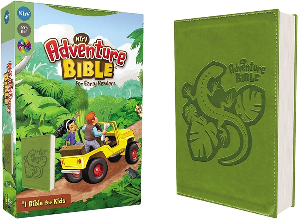 NIrV, Adventure Bible for Early Readers, Leathersoft, Green, Full Color | Amazon (US)