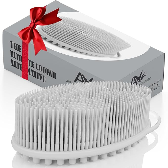 Avilana Silicone Body Scrubber – Dual-Sided Silicone Loofah for Shower, Body Scrubber for Men &... | Amazon (US)