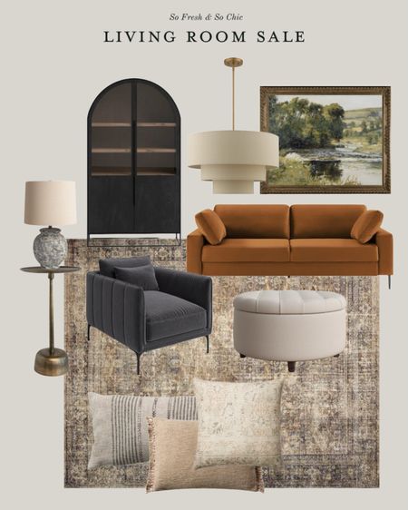 Wayfair living room Memorial Day sale! Art is from Etsy.
-
Living room decor - living room moodboard - neutral living room - Wayfair sale - Etsy sale - printable art - vintage landscape art digital - Etsy affordable art - Amber Lewis Loloi rug sale - black arched cabinet - ivory drum shade chandelier with brass - brown sofa - charcoal grey velvet arm chair - textured ceramic lamp with ivory shade - round upholstered ottoman with storage - Amber Lewis throw pillow sale - striped throw pillow - Joanna Gaines, Magnolia, throw pillow sale - textured living room decor - affordable living room decor - brass accent table - accent cocktail table - pedestal table 

#LTKFindsUnder100 #LTKSaleAlert #LTKHome