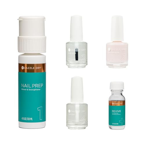 Dazzle Dry Full System Kit - Touch of Love - A semi-sheer pale chalky pink. (5 Piece Kit) | Amazon (US)