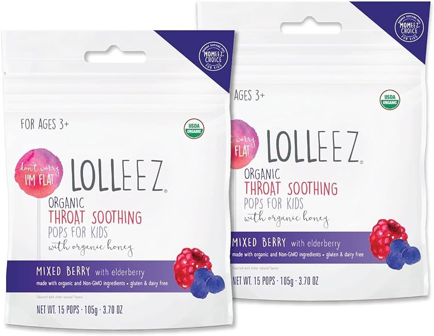 Lolleez Organic Lollipops for Sore Throat Relief – Perfect for Soothing A Sore Throat While Tas... | Amazon (US)