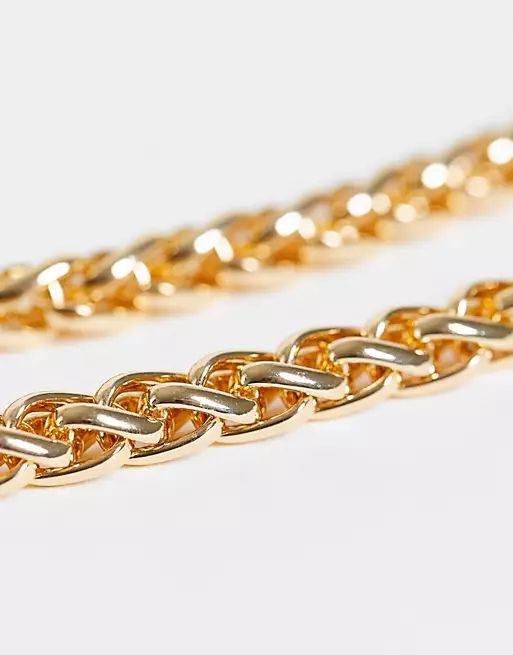 ASOS DESIGN Curve necklace in roll chain in gold tone | ASOS (Global)